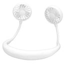 Hands-Free Portable Neckband Fan with LED Light | USB Rechargeable | 3 Speed
