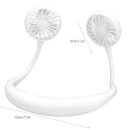 Hands-Free Portable Neckband Fan with LED Light | USB Rechargeable | 3 Speed