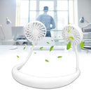 Hands-Free Portable Neckband Fan with LED Light | USB Rechargeable | 3 Speed