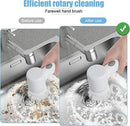Electric Rotary Cleaning Brush with 3 Interchangeable Heads | Cordless Scrubber