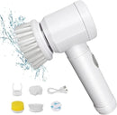 Electric Rotary Cleaning Brush with 3 Interchangeable Heads | Cordless Scrubber